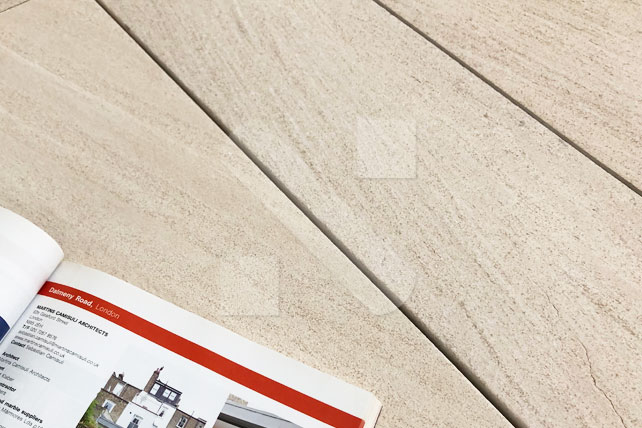 Moca Cream limestone wood strips