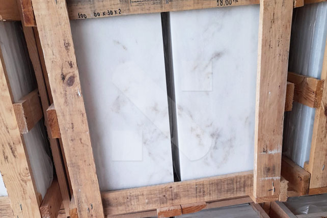 White marble tiles 60x30x2cm